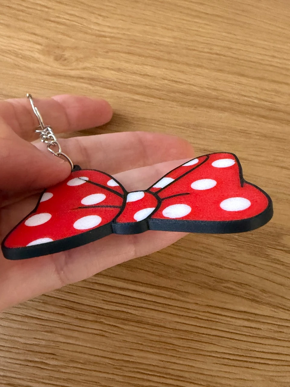 Keychain Minnie Mouse dots bow – photo 5